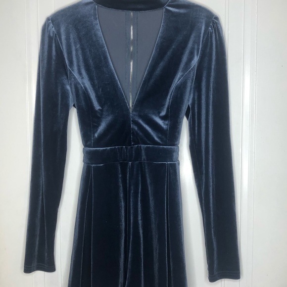 Pants - L’ATISTE ROYAL BLUE SUEDE ROMPER